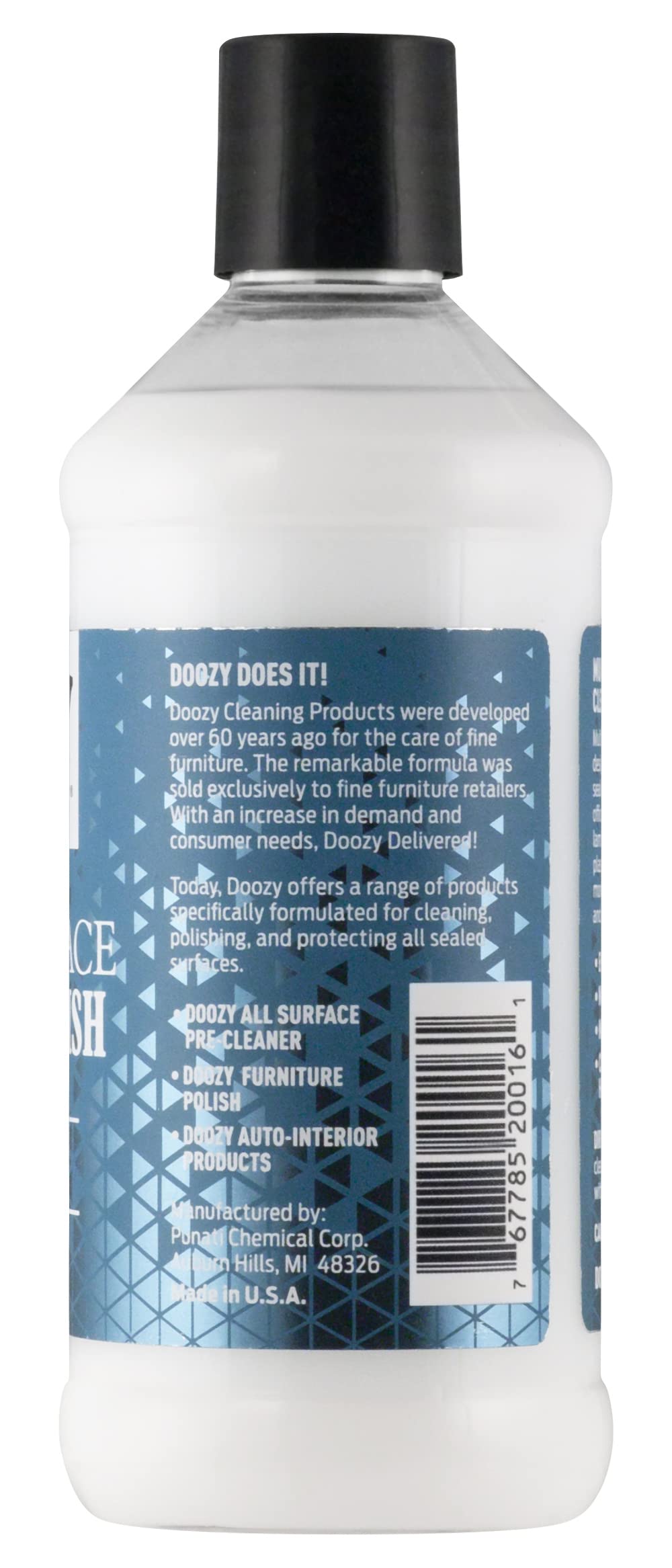 Doozy 16 oz Multi-Surface Cleaner Polish for All Furniture, Wood, Glass, Plastic, Metal, & Ceramic Surfaces - Cleans, Protects, Eliminates Dust