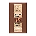 Santa Cruz Paleo Protein Bar - 20g Grass-Fed Whey & Collagen Protein - Wildflower Honey Sweetened, No Seed Oils, High Protein Snack Bar (Chocolate