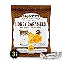 Honees Honey Caramels Hard Candy Individually Wrapped | Natural & Healthy Candy, Italian Made with Milk & Pure Honey, 3 Pack (8.55 oz)