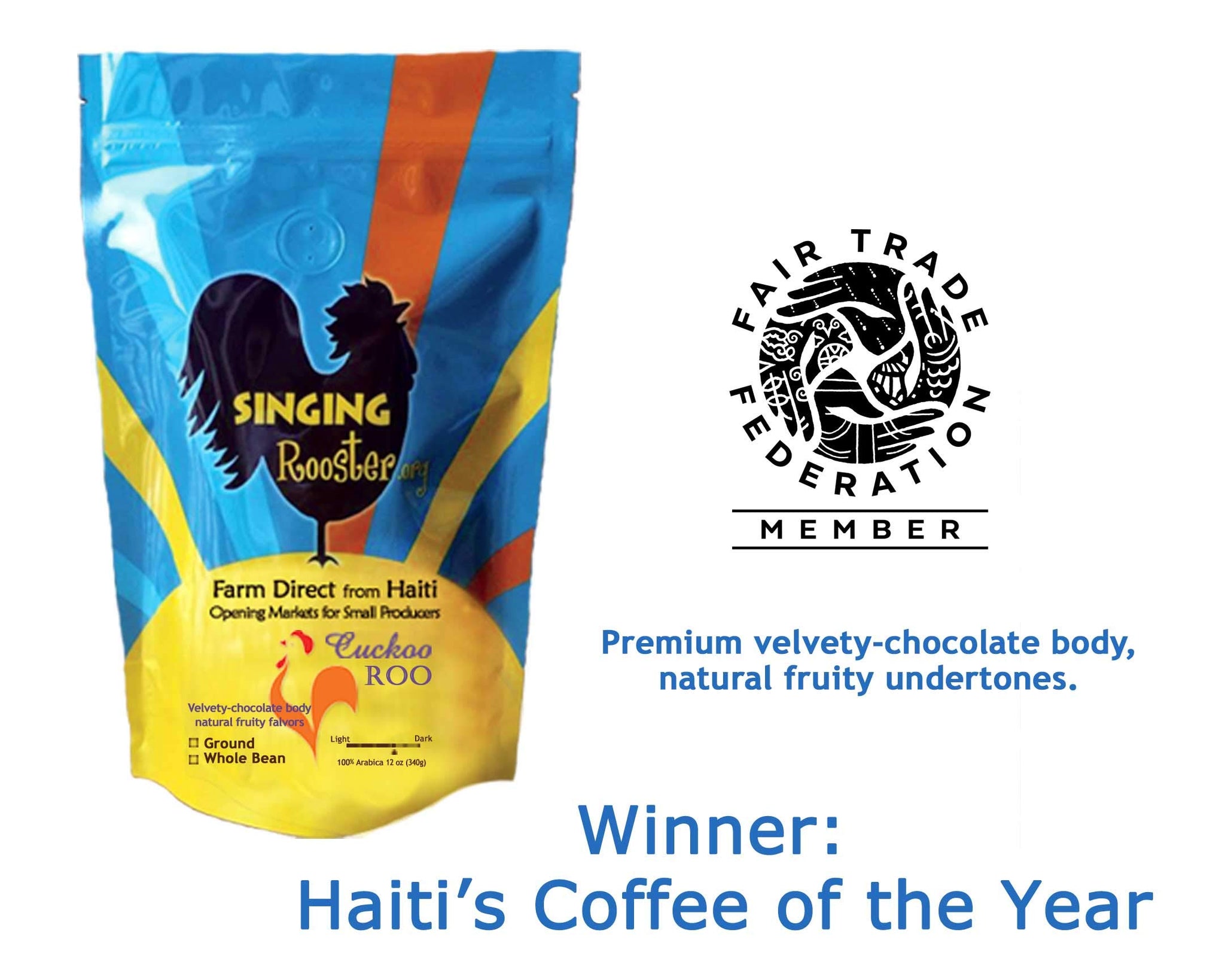 Haitian Coffee (Cuckoo-Roo Ground, 2-pack)
