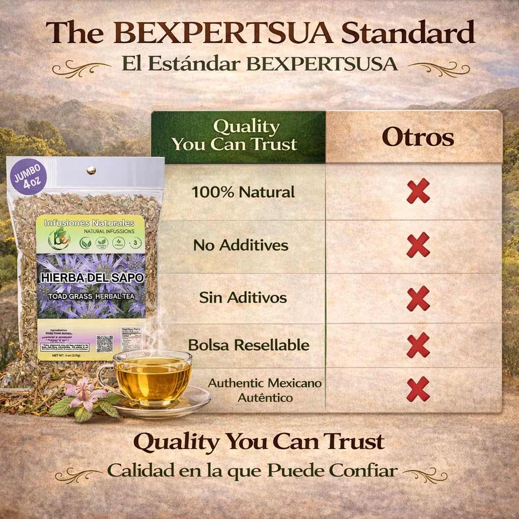 Hierba del Sapo Herbal Tea 4 oz (113g) - 100% Natural Mexican Thistle (Eryngium heterophyllum) - Traditional Loose Leaf Tea from Mexico