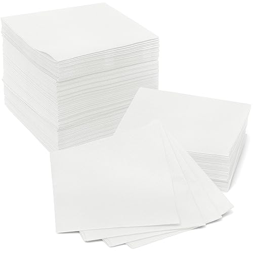 Prestee Linen Feel Guest Towels - Paper Hand Towels - Cocktail Napkins - 5inch Folded / 9.5inch Unfolded - 200 count - Soft and Absorbent Disposable