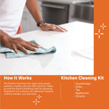 E-Cloth Kitchen Cleaning Kit, Premium Microfiber Cleaning Cloth with Scrubber, Ideal Cleaning Supplies for Kitchen Sinks and Dish Scrubber, 100 Wash