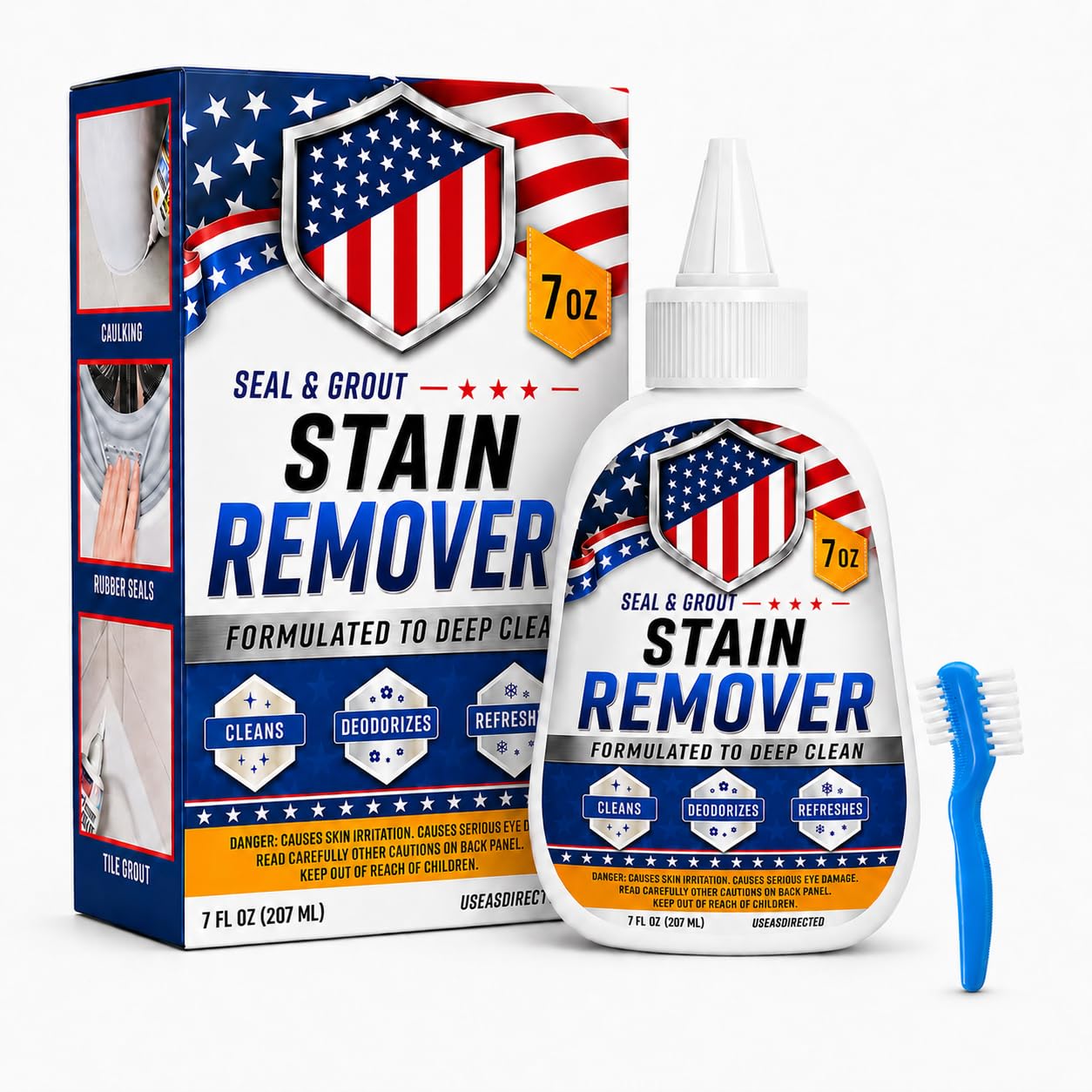 7 FL OZ Mold Stain Remover Gel, Help Remove Tough Stain Buildup, Thick Cleaning Gel for Washing Machine Seals, Dishwasher & Refrigerator Gaskets