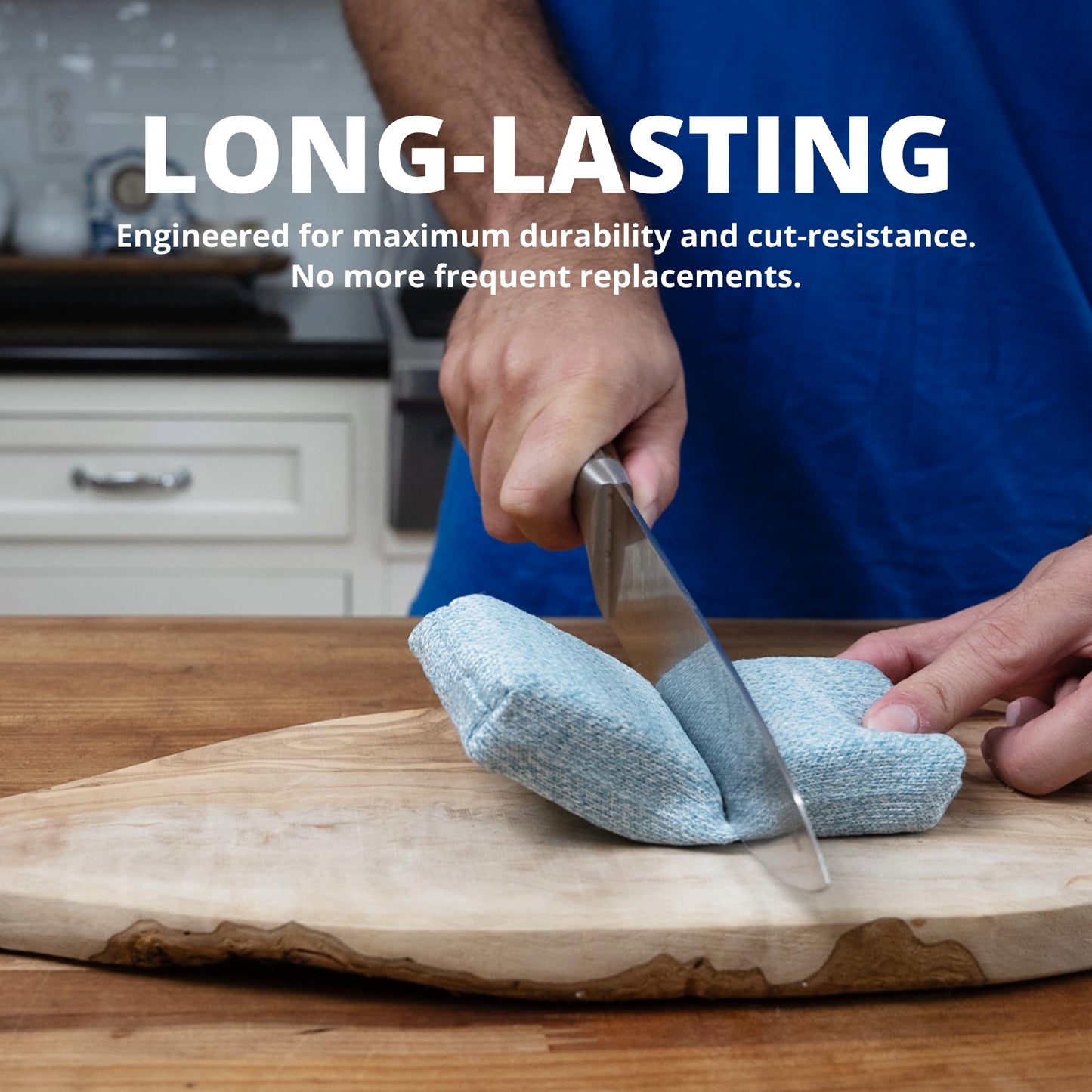 Grill Rescue Heavy Duty Kitchen Sponge - Lasts 20x Longer, Scratch-Free, Safe for Non-Stick Cookware - Cut Resistant, Versatile Household, Bathroom