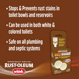 Rust-Oleum RustGuard Rust Stain Remover | Heavy-Duty Iron Stain Remover & Toilet Bowl Cleaner For White & Colored Toilets | 2 Tablet Box