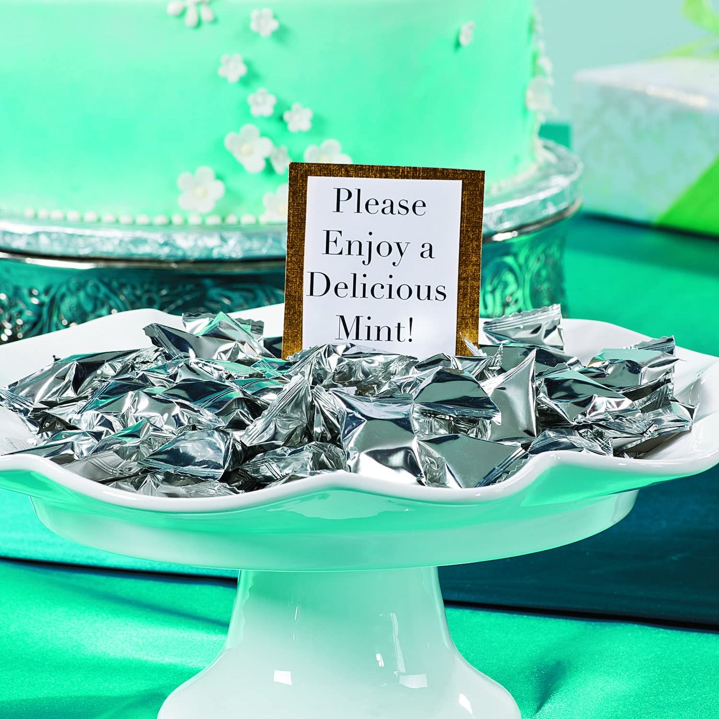 Fun Express Classic Buttermints Individually Wrapped Bulk Candy 108 Pack - Soft Butter Mints for Wedding Favors, Baby Shower Party Favors for Guests
