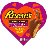 REESE'S Milk Chocolate Snack Size Peanut Butter Hearts, Valentine's Candy Gift Box, 28.8 oz