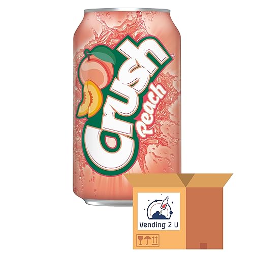 Crush Peach Soda, 12oz Cans, 18 Units
