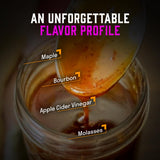 Hey Grill Hey | BBQ Glaze | BBQ Sauce | Bourbon Glaze | Sweet Sauce for Ribs, Chicken, Salmon | Grilling Essentials | Maple Bourbon