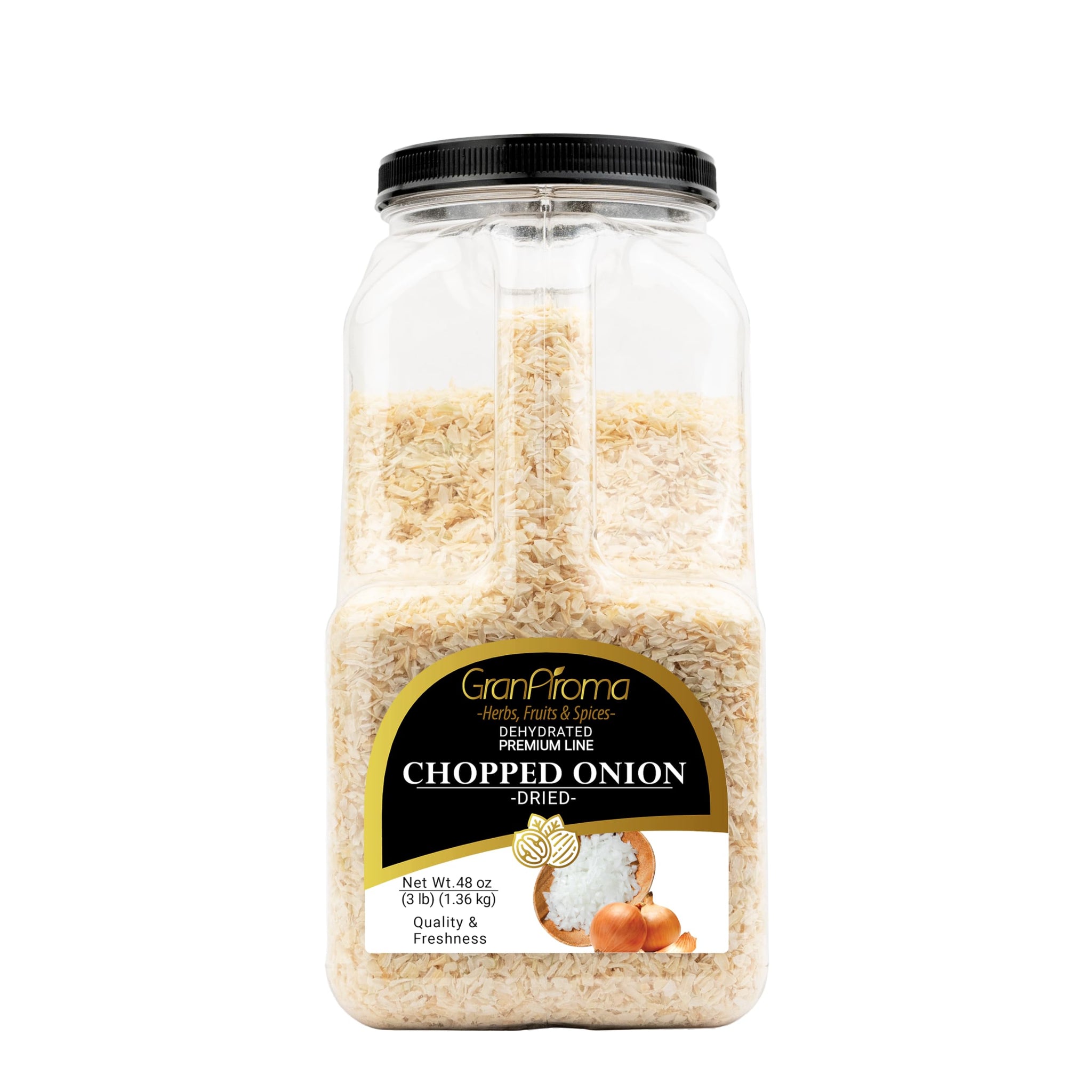GranAroma Chopped Onion, Cut & Dried, Soups & Casseroles, Versatile Ingredient (3 Pound)