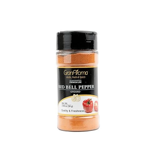 GranAroma Red Bell Pepper Powder, Sweet Pepper Flavor, Baking & Cooking (2.08 Ounce)