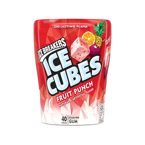 ALL NEW FLAVOR! Fruit Punch Ice Breakers Ice Cubes, 40 Pieces, 1 Per Order