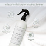 Field + Fleur - Linen Refresher Mist - Aromatic Spray for Fabrics - Refresh Bedding, Curtains & More - Notes of Grapefruit, Yuzu, Sage & Musk - Made
