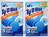 Ty D BOL Toilet Cleaning Tablets with Continuous Blue Spruce Scent keeps Toilets Smelling fresh and clean 10 tabs (2-5 Count Packs) (Blue Spruce)