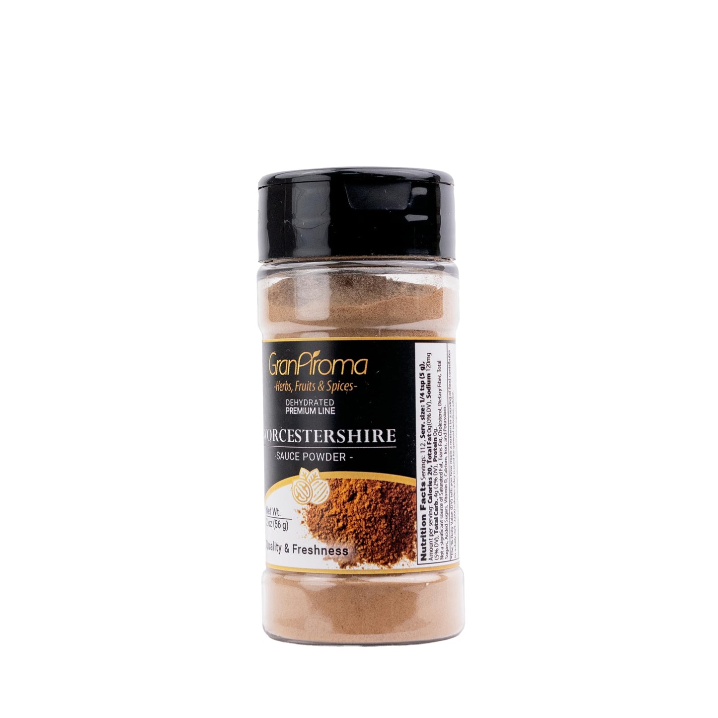 GranAroma Worcestershire Sauce Powder, Tangy, Savory Seasoning for Cooking, Marinades, & Snacks (2 Ounce)