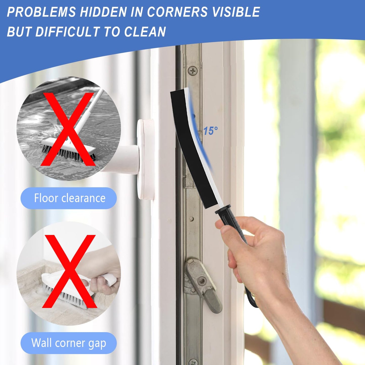 Crevice Cleaning Brush,5Pcs Groove Gap Cleaning Brush Suitable For Window Car Door Track Kitchen Bathroom Small Scrub Away Narrow Angle Corners Hard