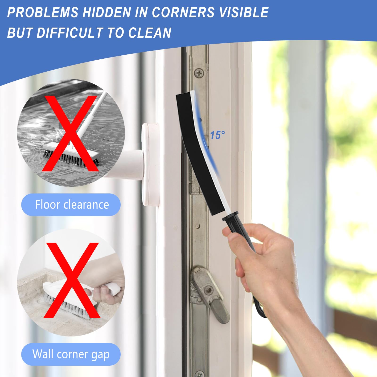 Crevice Cleaning Brush,5Pcs Groove Gap Cleaning Brush Suitable For Window Car Door Track Kitchen Bathroom Small Scrub Away Narrow Angle Corners Hard
