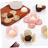 UTHCLO 100pcs Chocolate Wrappers Unique Design for Weddings Birthdays and Parties Decorative Mini Cupcake Liners for Candy Packaging and Presentation