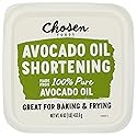 Chosen Foods Avocado Oil, Shortening 16 Oz - All Purpose Baking & Frying Shortening made from 100% pure avocados - Non-GMO, Gluten-Free, Keto Friendly