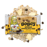 Bobo's Banana Chocolate Chip Oat Bars, Simple Ingredients, Whole Grain Oats, Plant Based, Gluten Free Breakfast Bars, Non-GMO, Healthy Snacks
