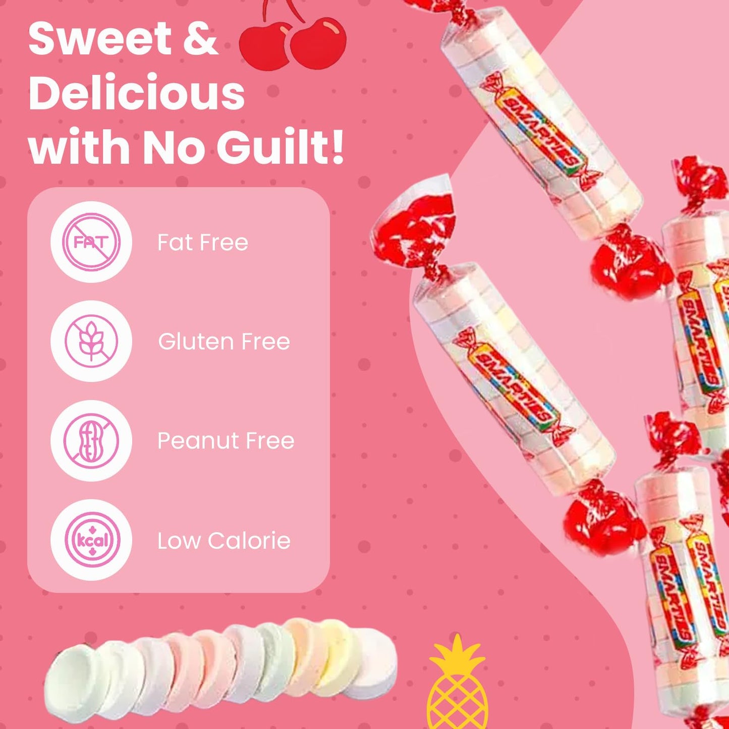 Smarties Candy Mini Rolls - Gluten & Vegan Free - Classic Sweetness From Family Owned Company Since 1949, Peanut & Dairy Free - Individually Wrapped