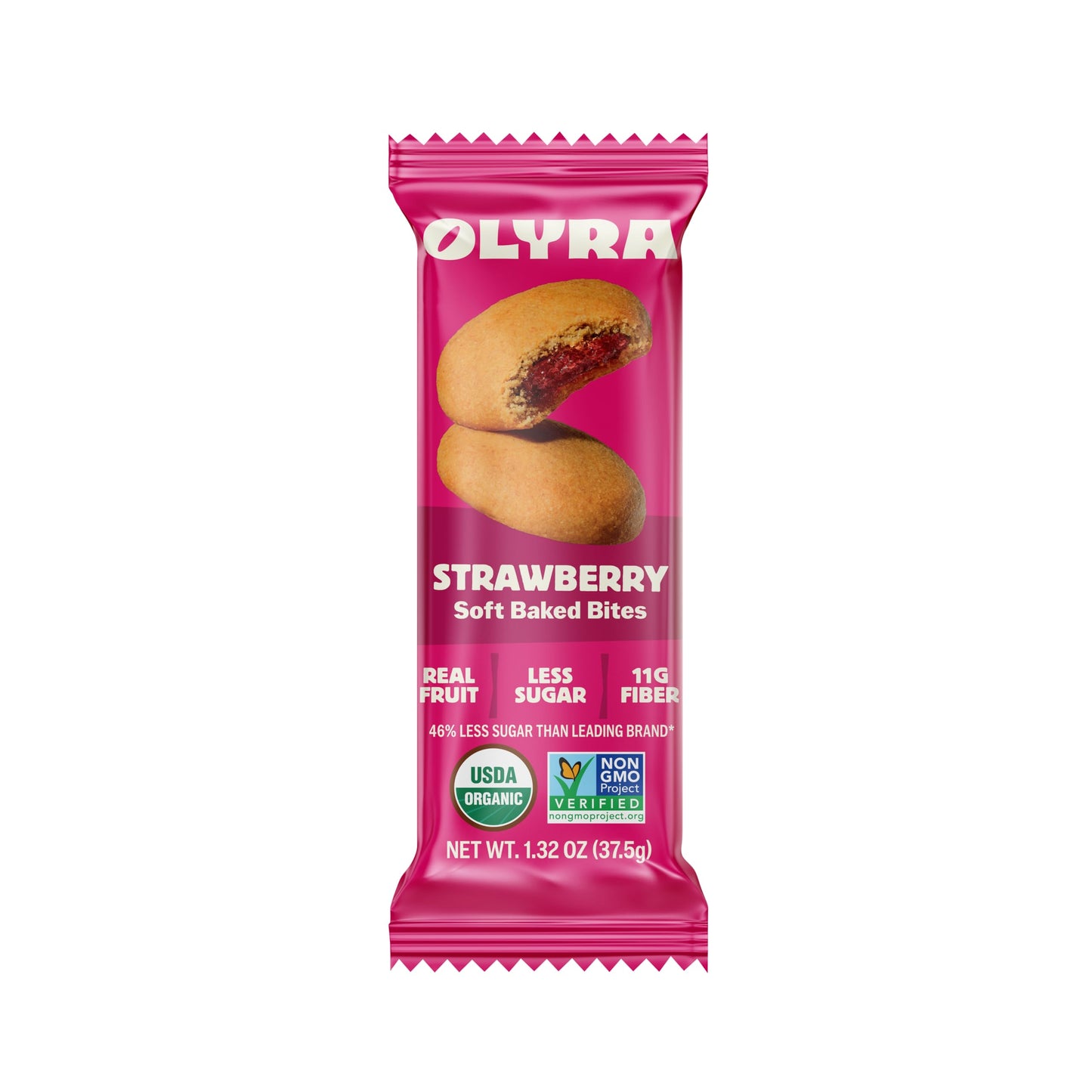 Olyra Organic Strawberry Filled Breakfast Biscuits 4 Count, 1.32 OZ