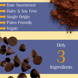 Bon Appesweet Date Sweetened Chocolate Chips - Deep Dark | 8 Ounce (Pack of 3) | Organic, Zero Added Sugar, 70% Cacao, Plant Based, Dairy Free, and Guilt Free!