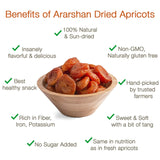 Arashan Apricots - Delicious Dried Apricot Fruit, MOST Delectable Dry Apricot In The World! Grown In The Ferghana Valley In Kyrgyzstan - Apricots