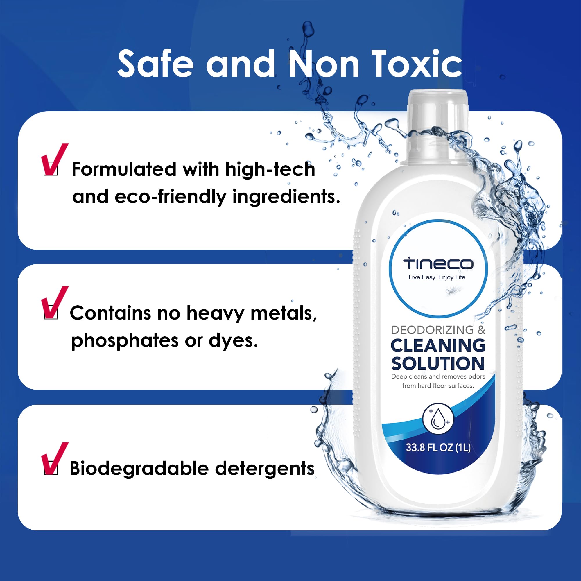 Tineco Floor Cleaning Solution 1L (33.8 OZ) for i5/i6 Stretch & FLOOR ONE S5/S6/S7/S9 Artist & S6/S7/S9 Master & Breeze Series, (EXCEPT iFLOOR 5