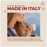 Kimbo 100% Arabica Coffee, Napoli Original Blend, Whole Bean, 10/13 Intensity, Dark Roast, 12 oz bag