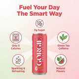 Gorgie Energy Drink Sparkling Watermelon Spice - 12 fl oz Can (Pack of 6) - Alternative to Calculus Energy Drinks with Refrigerator Magnet - 7 Items