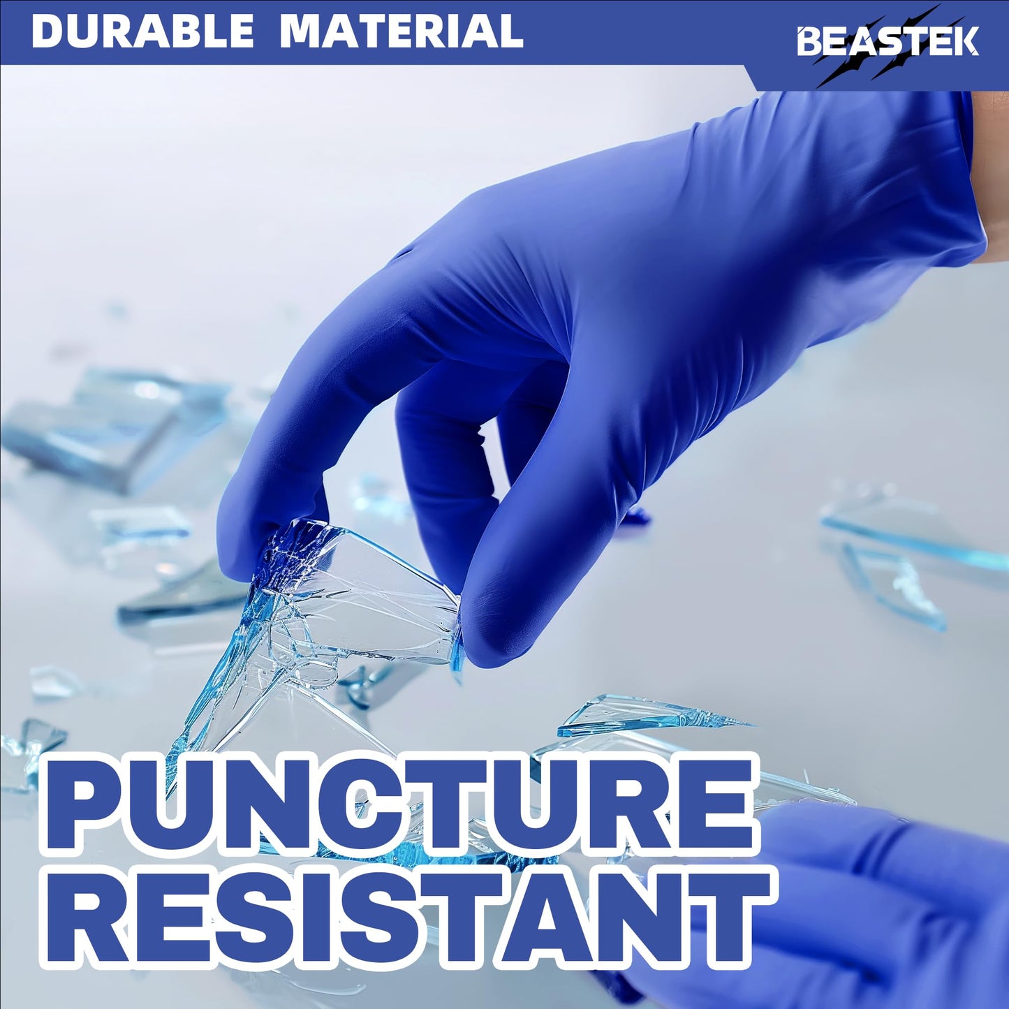 Beastek Nitrile Exam Gloves, 4 Mil 1000 Pcs, Powder-Free Latex-Free Medical Cooking Food-Safe Disposable Gloves, Blue Violet (X-Large)