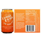 Demi Doux Low Sugar Soda - Low Sugar Soft Drink, No Artificial Sweeteners (Orange, 12-pack)