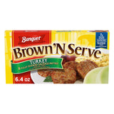 Banquet Brown 'N Serve Turkey Sausage Patties, Frozen Breakfast, 6.4 oz.