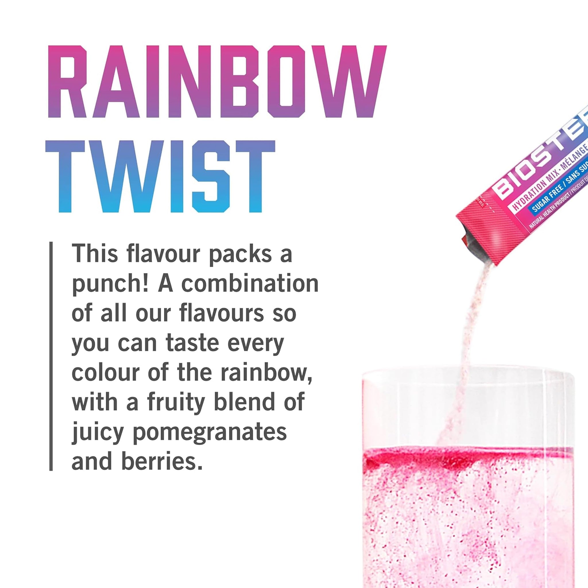 BioSteel Electrolytes Powder Variety Pack - 30 Hydration Packets with Essential Element Electrolytes, 3 Flavors: Rainbow Twist, Blue Raspberry, Mixed