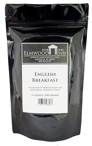 Elmwood Inn Fine Teas English Breakfast Keemun Black Tea, 16-Ounce Pouches