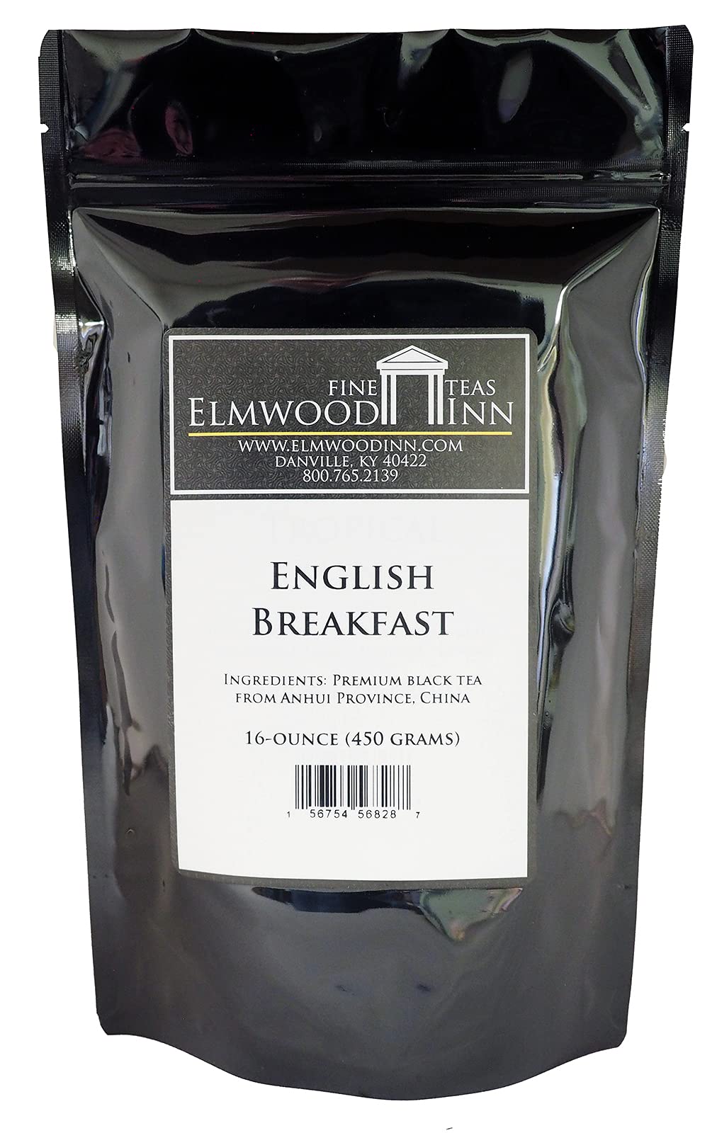 Elmwood Inn Fine Teas English Breakfast Keemun Black Tea, 16-Ounce Pouches