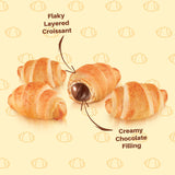 7Days Mini Croissant Pouches, Chocolate Filling, Individual Size Snack Bag, On the Go Bakery Snacks (2.12oz, Pack of 5)