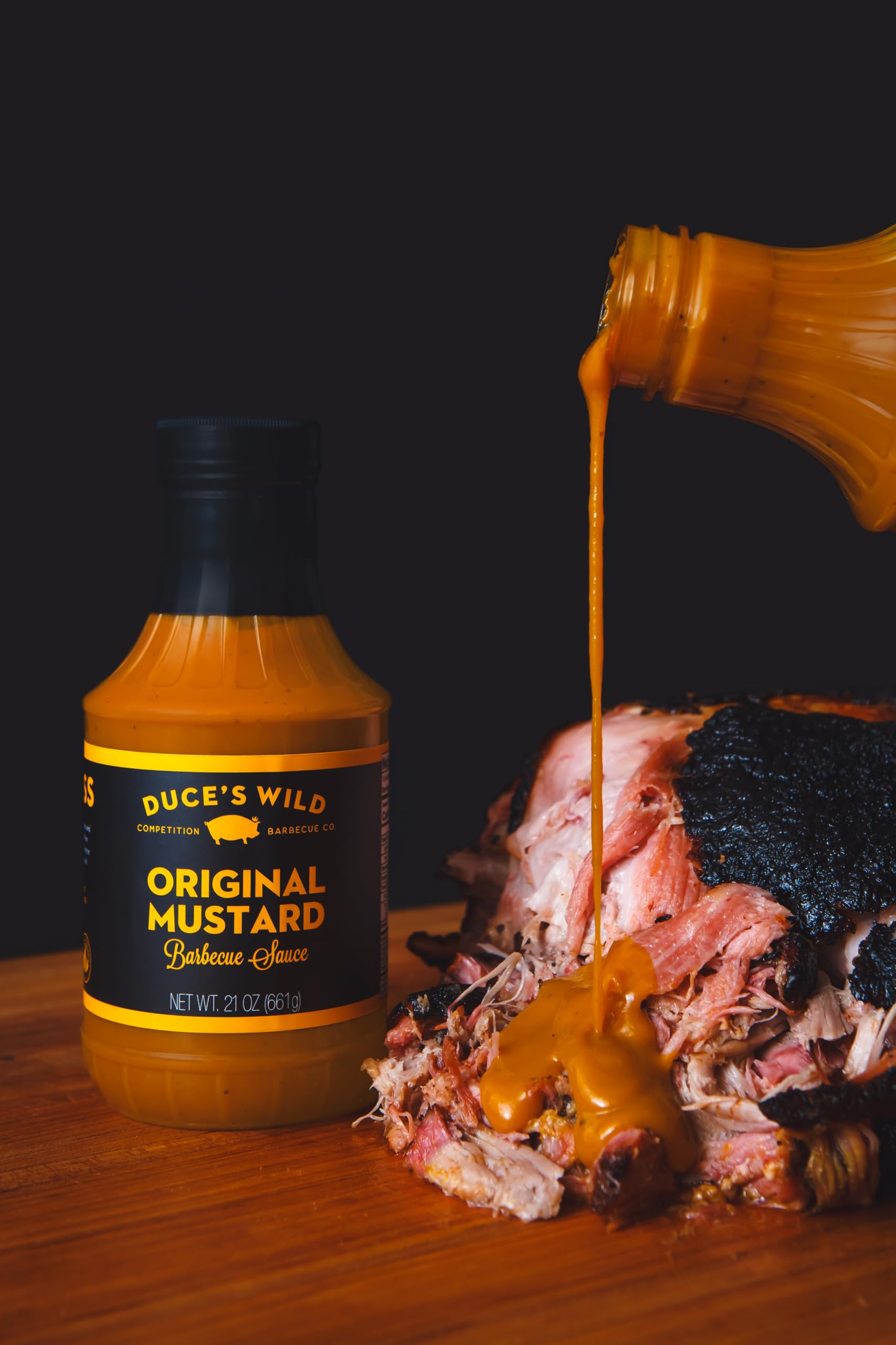 Duce’s Wild Barbecue South-Carolina Style 'Original Mustard' BBQ Sauce - Award-Winning Mustard Based Barbecue Sauce - Sweet & Tangy with Mild Heat