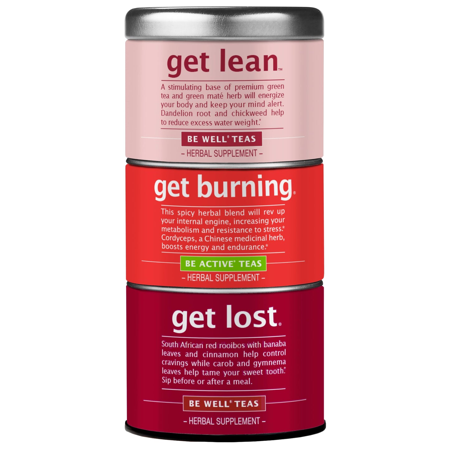 The Republic of Tea - Get Lost Stackable Tea Tin, 42 Tea Bags, Herbal Blend Teas, Gluten Free