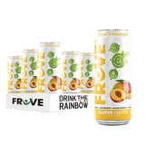 FrUve Super Water | Peach Mango Flavor | 12 16oz Cans | Healthy Drink | Zero Sugar | Low Calorie Drink | Powerful Antioxidants | Boosts Immune System