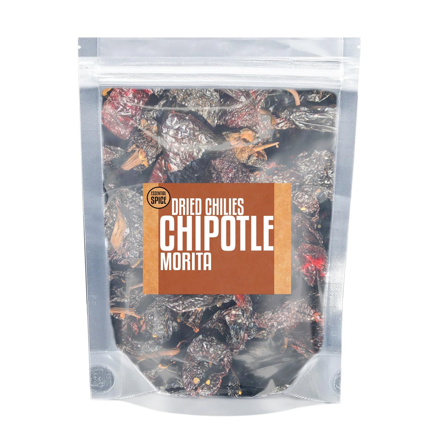 Essential Spice Dried Chipotle Morita Chilies - Sweet, Smoky Heat with Rich Jalapeño Flavor - Whole Dried Pods for Salsas, Adobo, Stews & BBQ - Easy