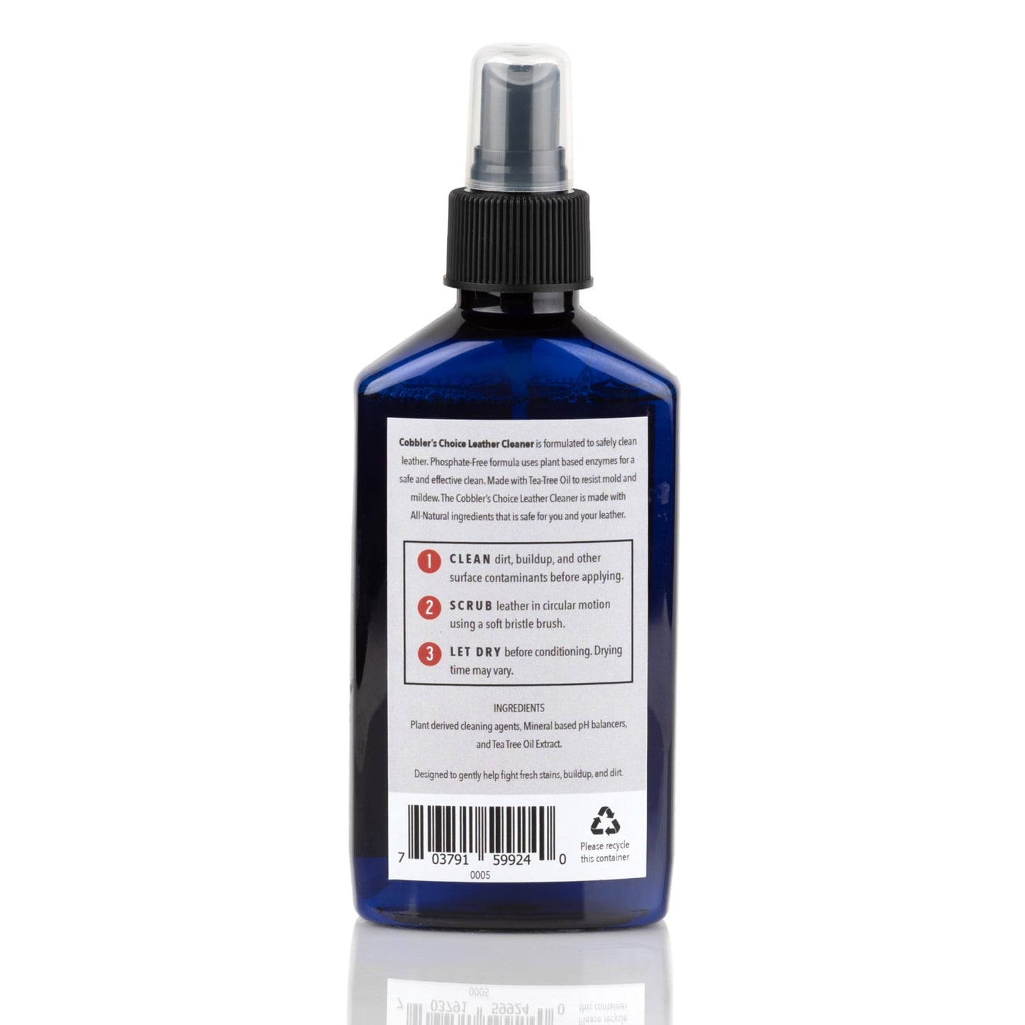 Cobbler's Choice Co. Finest Quality Leather Cleaner 100% Natural - Designed to Fight Fresh Stains, Dirt, & Build-Up - Easy Spray Application