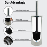 Vince Camuto Toilet Bowl Brush with Holder, Durable Bathroom Cleaning Tool, Modern Design for Easy Toilet Maintenance, Bathroom Cleaner Brush