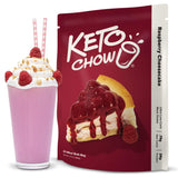 Keto Chow Raspberry Cheesecake Meal Replacement Shake Powder, Nutritionally Complete Low Carb Meal, High Protein Breakfast or Lunch Replacement