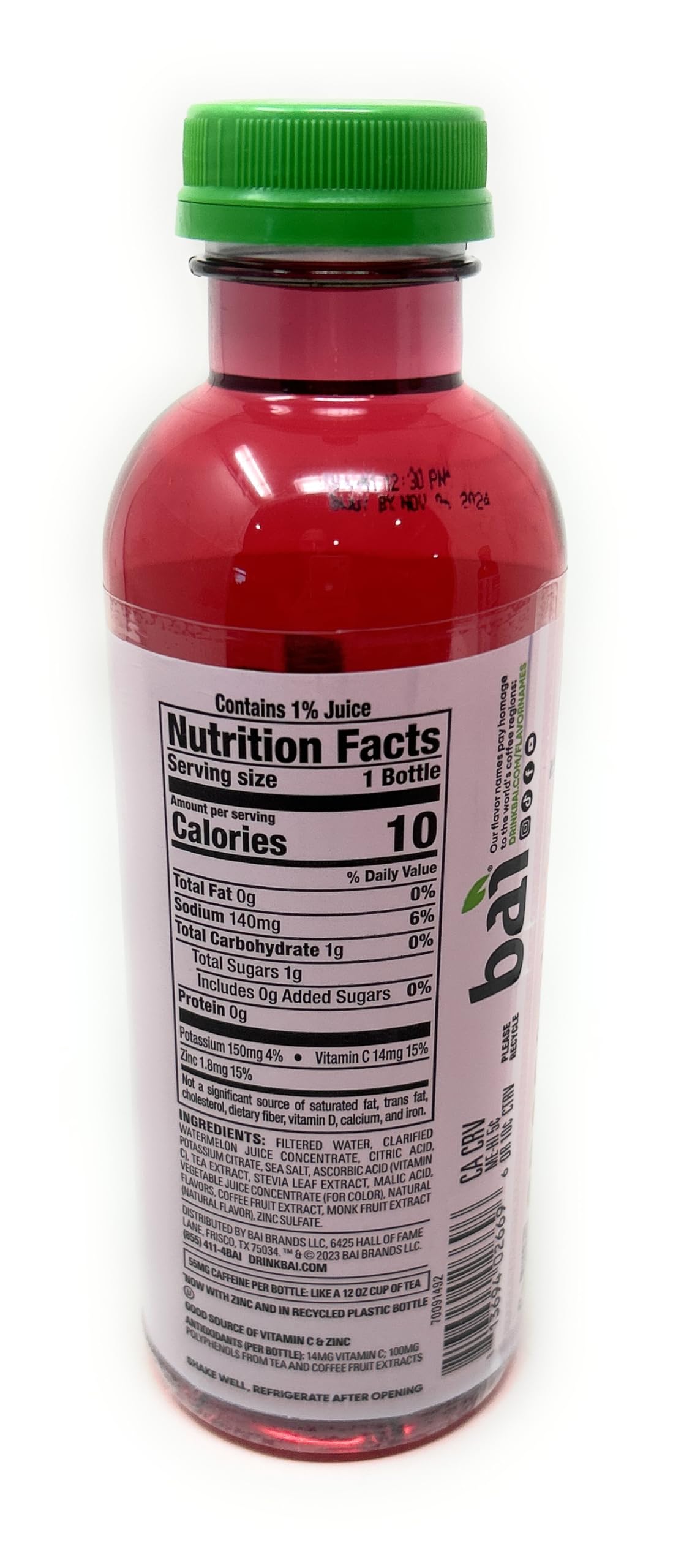 Bai Kula Watermelon, 18 oz, 6 Units
