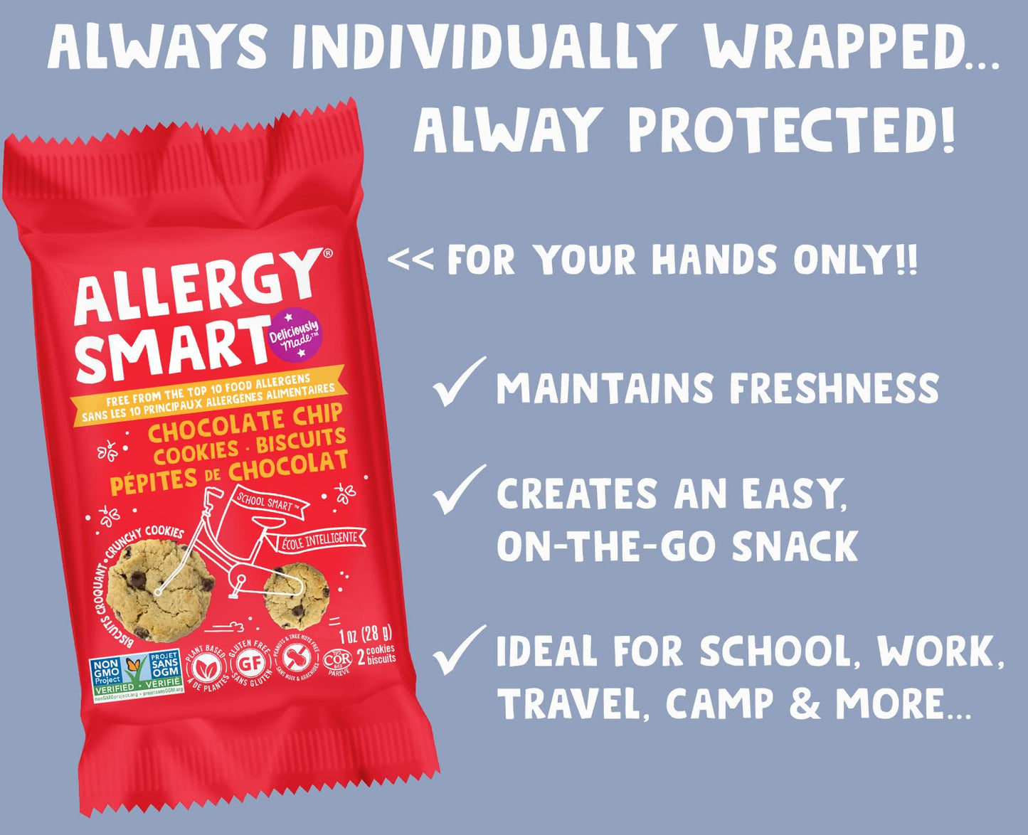Allergy Smart Chocolate Chip Cookies, 140 GR