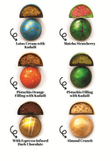 ASSORTED HANDCRAFTED CHOCOLATE BONBONS 18 pieces with 6 flavors - Premium Gift Box Included