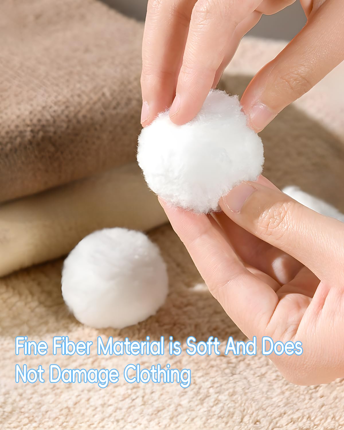 New Snowball-Shaped Laundry Pet Hair Remover, Reusable Eco-Friendly - Effectively Removes Fur/Lint/Dander, Gentle on Clothes, Protects Machine, Easy